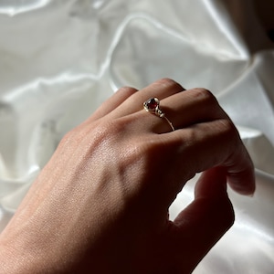Gold plated garnet stone ring | Garnet ring | Garnet | Wire wrapped ring