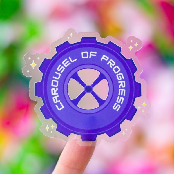 Carousel of Progress Sticker / Disney Stickers / Tomorrowland / Disneyworld / Laptop Stickers / Decals / Water Bottle Notebook Clear Sticker
