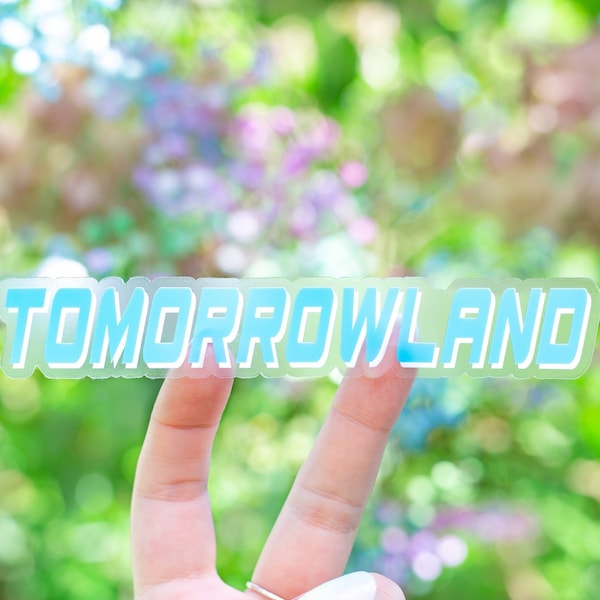 Tomorrowland Disney Sticker / Disney Stickers / Adventureland / Fantasyland / Disneyland Sticker / Disney Water Bottle / Clear Stickers