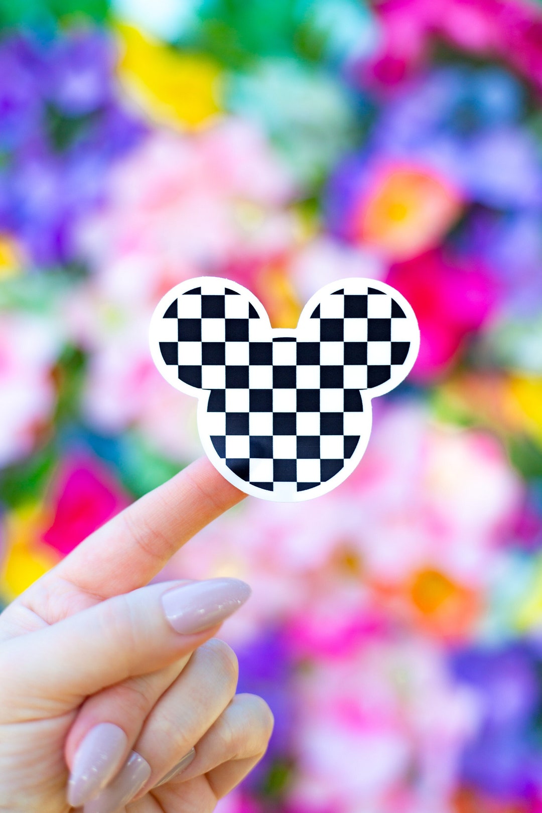 Checkerboard Mickey Sticker / Laptop Stickers / Car Decals / Disney