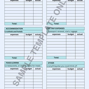 BUDGET TRAVEL PLANNER