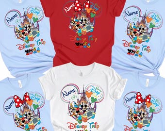 Disney Family Vacation Shirts 2026, Custom Matching Disney Shirts, Personalized Family Trip Tee, Disneyworld Family Top, Custom Disney Gift