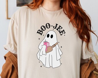 Halloween Ghost Shirt, Pumkin Halloween Gift For Her, Spooky Ghost Sweatshirt Women For Halloween