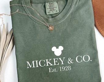 Comfort Colors® Mickey Mouse T-shirt, Mickey Est. 1928 T-shirts, Mickey And Friends Shirt, Disney Family Matching T-shirts, Minnie Mouse Tee