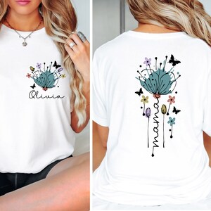 Mama Shirt, Mother&#39;s Day T-shirt, Floral New Mom Gift, Retro Mom T-Shirt, Mother&#39;s Day Gift, Flower Shirts for Women, Mama Wilflowers Shirt