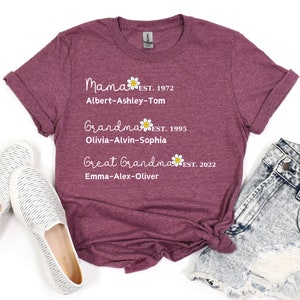 Custom Mom Grandma Great-Grandma Shirt, Mother Day Gift, Personalized Great Grandma Sweatshirt, Announcement for Great Grandma, Mothers Day