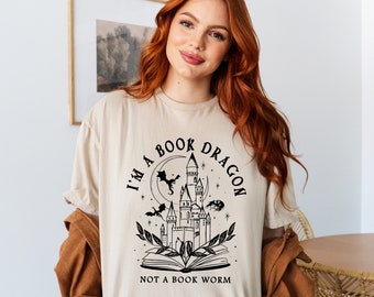 I&#39;m Not A Bookworm I&#39;m A Book Dragon T-shirt, Book Lover Sweatshirt, Book Nerd Shirt, Reading Lover Shirt, Librarian Shirt, Book Lover Gift