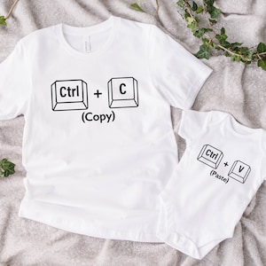 Copy Paste T-shirt, Father and Baby Matching Shirt, Ctrl+C Ctrl+V Sweatshirt, Baby Boy and Baby Girl Gift, Dad and Baby Tee, Fathers Day