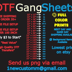 Custom Gang Sheet, Full Color DTF Transfers, Ready to Apply Heat Transfer, Express DTF Printing, Direct to Film Prints, Bulk DTF Sheets
Custom Gang Sheet
Direct to Film
DTF Transfer
DTF
Custom DTF
DTF Transfers
Gang Sheet
Ready to Press DTF
Heat Press Transfers
Digital Prints
Heat Press
gang sheet print
Ready to Press