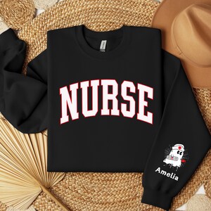 Custom Nurse Sweatshirt With Name, Personalized Nurse Sweatshirt, Nurse Life Sweater, Nurse Hoodie, Cute Nurse Gift, Funny Nurse Sweatshirt