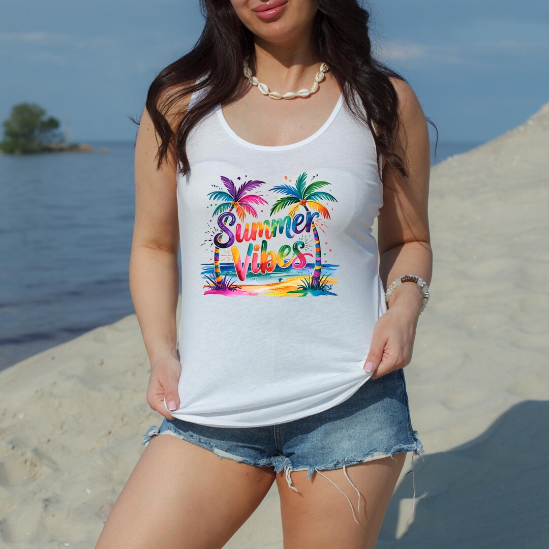 Summer Tank Top, Ocean Vacay Mode Tank, Beach Tank Top, Beach Shirt ...