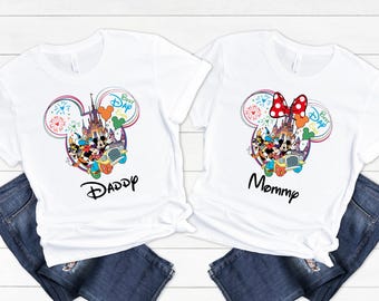 Disney Family Vacation 2025 T-shirts, Custom Disney Family Trip Shirt, Disney Matching Shirts, Personalized Disney Characters Tee