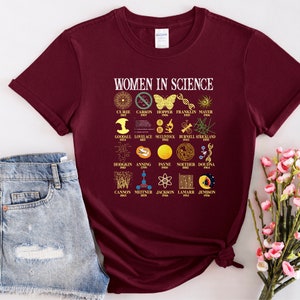 Retro Woman In Science Shirt, Science Sweatshirt, Gift For Science Teacher, Preppy Aesthetic Shirt, Scientist T-shirt, Gift for Scientist