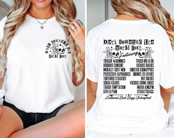 Dark Romance Era World Tour Shirt, Dark Romance Book Club Shirt, Floral Skeleton Tshirt, Book Lover Shirt,  Dark Academia Shirt