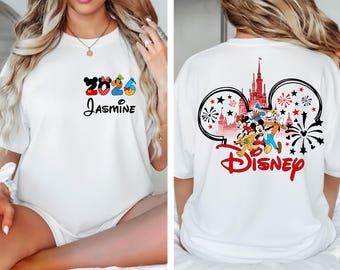 Disney 2026 Family Vacation Shirts, Custom Mickey Castle Trip Sweatshirt, Matching Disneyland Family Tees, Cute Disneyworld Vacation Outfit