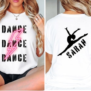 Custom Dance Shirt, Dance Team Shirt, Custom Dance Mom Shirt with Personalized Kid Name, Ballet Shirt, Girl Ballerina Shirt, Dance Mom Gift