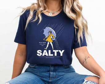 Stay Salty Parody Shirt, Funny Spoof for Women, Vintage Retro Sweatshirt, Sarcastic Graphic Shirt, Trendy Gift Idea, Vintage Brand Parody