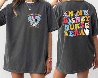Comfort Colors® Custom Disney Nurse T-shirt, Minnie Nurse Shirt, Nursing School Student Gift, Nurse Week T-shirt, Nurse Disneyland Trip Tee
