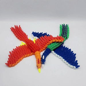 Flexi Phoenix & Peacock 3D Model For 3D Printing