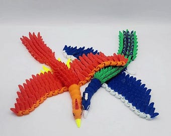 Modelo 3D Flexi Phoenix & Peacock para impresión 3D
