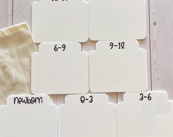 Custom Acrylic Baby Clothes Drawer Dividers: Nursery Organization, Newborn to 24 Months