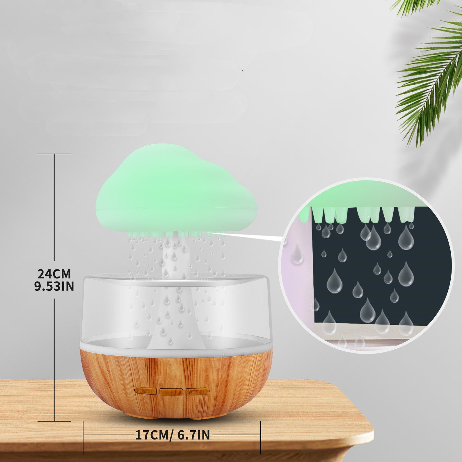 2in1 Desk Humidifier Zen Diffuser Raining Cloud Night Light Etsy