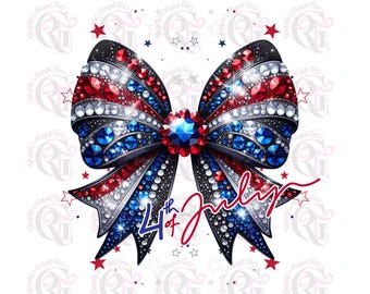 4th of July Rhinestone PNG