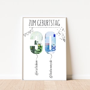 Cash Gift for 30th Birthday PDF | Wish Fulfiller | Last Minute Gift | Digital Download | Gift Idea for 30th | DIY Printable
