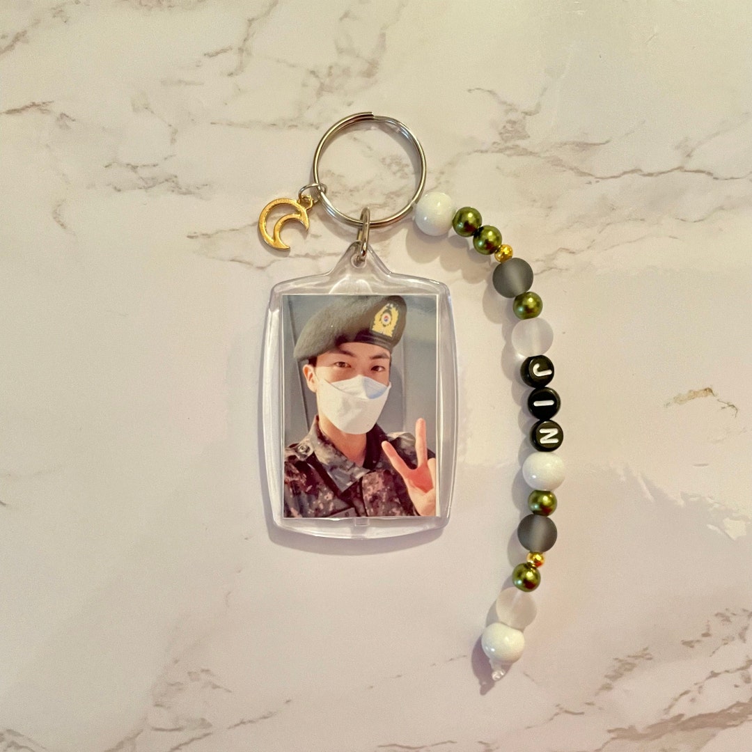 BTS Jin Keychain, Jin Military Keychain, Kpop Keychains, Kim Seokjin