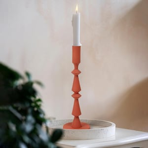 Carmine Metal Candle Stand Decorative Home Lighting Art Piece Taper Candlestick Holder Pillar candle Stand Wedding Lighting Decor Gift