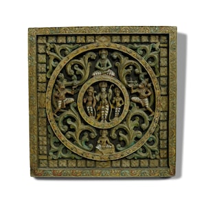 29.5 x 30.5 Inches Handmade Carved Vintage Wood Panel Intricately Carved Wall Decor Solid Wood Ornate Unique Home Accent Art Wooden Decor