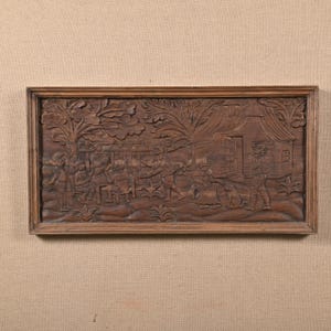 27.5 x 14 Inches Handmade Carved Vintage Wood Panel Intricately Carved Wooden Wall Decor Solid Wood Ornate Unique Home Living Room Decor