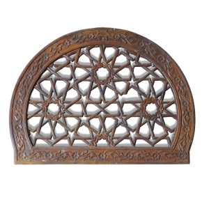 42 x 33 Inches Handmade Carved Vintage Floral Wood Panel Intricately Carved Wall Decor Solid Wood Ornate Unique Home Accent Art Wooden Decor
