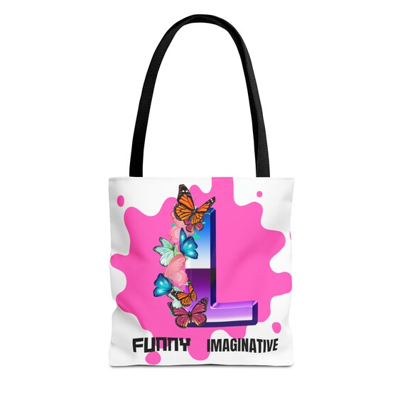 Cute L Letter With 2 Meaning Tote Bag 13 X13 Valentine Bag College Bag Student Bag University Bag Teacher Bag Sister Bag Gift Bag Etsy