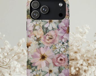 Funda de teléfono con flores silvestres compatible con MagSafe, diseño floral, estilo Cottagecore con jardín botánico para iPhone 17, 16, 15, 14 y 13