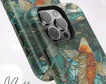 Koi Fish Magsafe Compatible Phone Case Underwater Zen Faux