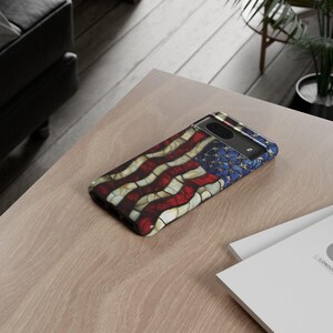 American Flag Phone Case, Patriotic Stained Glass Case, 4th of July Phone Case, USA Flag Cover, Americana iPhone Case, Galaxy Pixel image 13