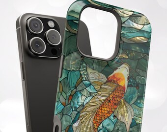 Koi Fish Magsafe Compatible Phone Case Underwater Zen Faux
