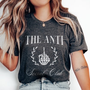 The Antisocial Club Shirt Introvert T-Shirt Sarcastic Social Club T Shirt Skeleton Antisocial Tee Gift for Introverts Skeleton Lover Gifts