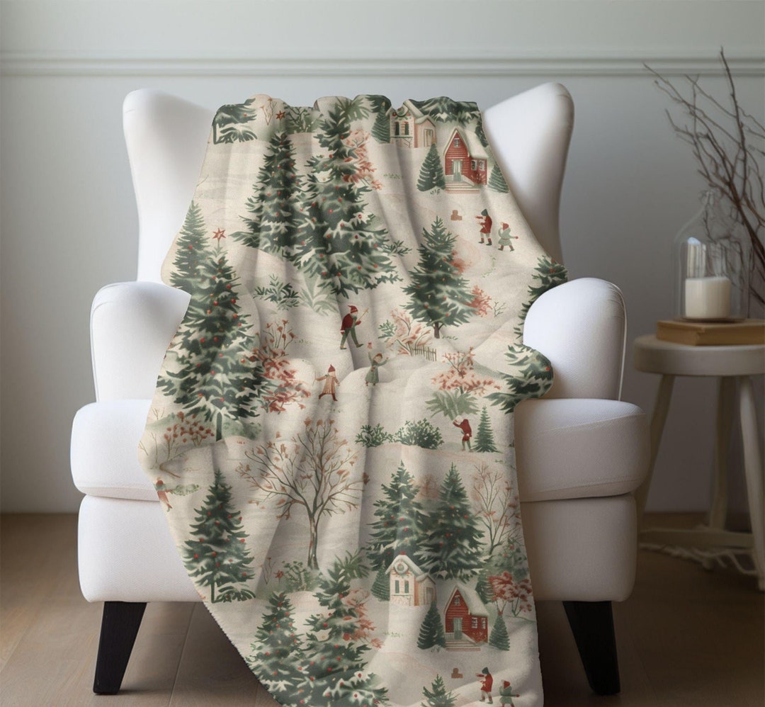 Snowy Village Cheer Quilted Blanket NCU0VL822 main image 1