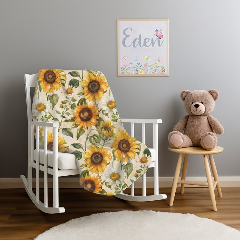 Fall Throw Blanket Fall Home Decor Sunflower Fleece Blanket Sunflower Lovers Gift Nostalgic Sunflower Home Decor Summer Flower Bedding Cozy bild 4