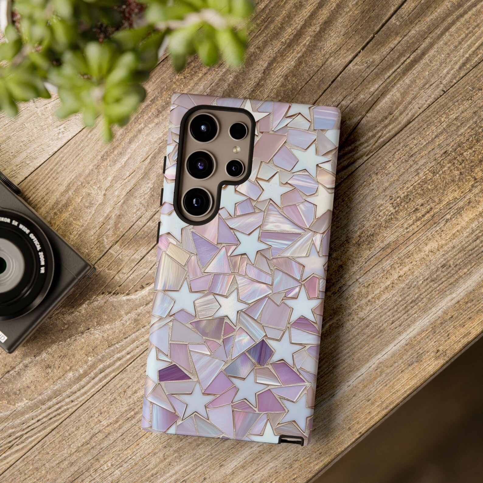 Stars Faux Stained Glass Mosaic Phone Case Celestial Phone Cover Star ...