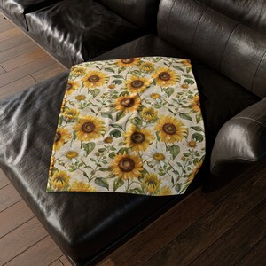 Fall Throw Blanket Fall Home Decor Sunflower Fleece Blanket Sunflower Lovers Gift Nostalgic Sunflower Home Decor Summer Flower Bedding Cozy bild 7