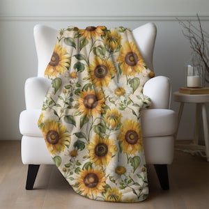 Fall Throw Blanket Fall Home Decor Sunflower Fleece Blanket Sunflower Lovers Gift Nostalgic Sunflower Home Decor Summer Flower Bedding Cozy bild 1