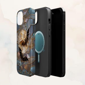 Bat Phone Case, Celestial Moon Phone Case, Gothic Phone Cover, Soft Goth Aesthetic, Dark Academia, Halloween Case, Night Sky immagine 10