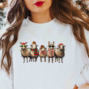 Christmas Sheep Sweatshirt, Sheep Christmas Shirt, Cute Farmer Shirt, Sheep Gift for Women, Funny Sheep Sweater, Funny Animal Shirt, Christm