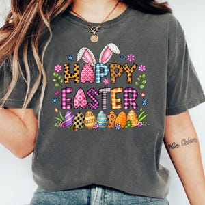 Watercolor Bunny Shirt, Happy Easter Shirt, Colorful Rabbit Sweatshirt, Easter Day T-Shirt, Funny Easter Shirt, Easter Rabbit Tee