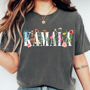 Botanical Kamala Shirt, Kamala Harris Voting 2024 Presidential Election Tee, Vote for Kamala, Madam President, Artsy Floral Politics Tee