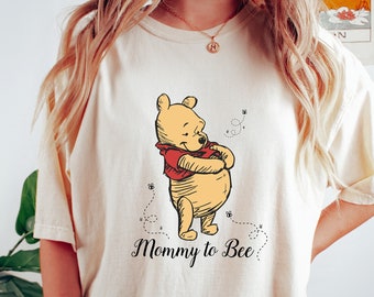 Mommy to Bee Shirt, Pregnancy Reveal Shirt, Funny Mom Tee, New Mom Gift Disney Pooh Mommy Shirt, Family Matching Shirt