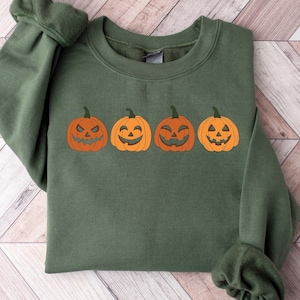 Halloween Pumpkin Shirt, Minimalist Halloween Tshirt,Spooky Season T-Shirt, Fall Shirts for Women, Pumpkin Patch Outfit,2024 Happy Halloween